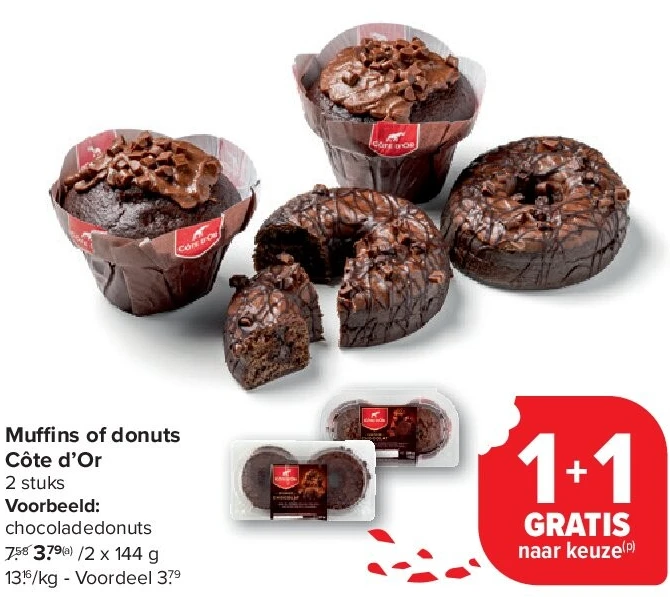 Muffins of donuts Côte d’Or