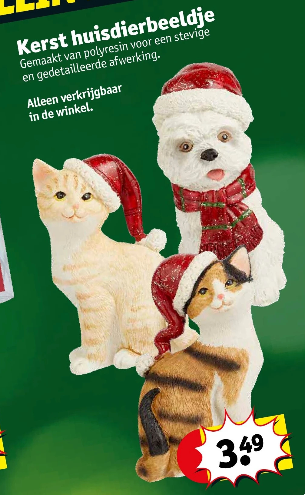 Kerst huisdierbeeldje