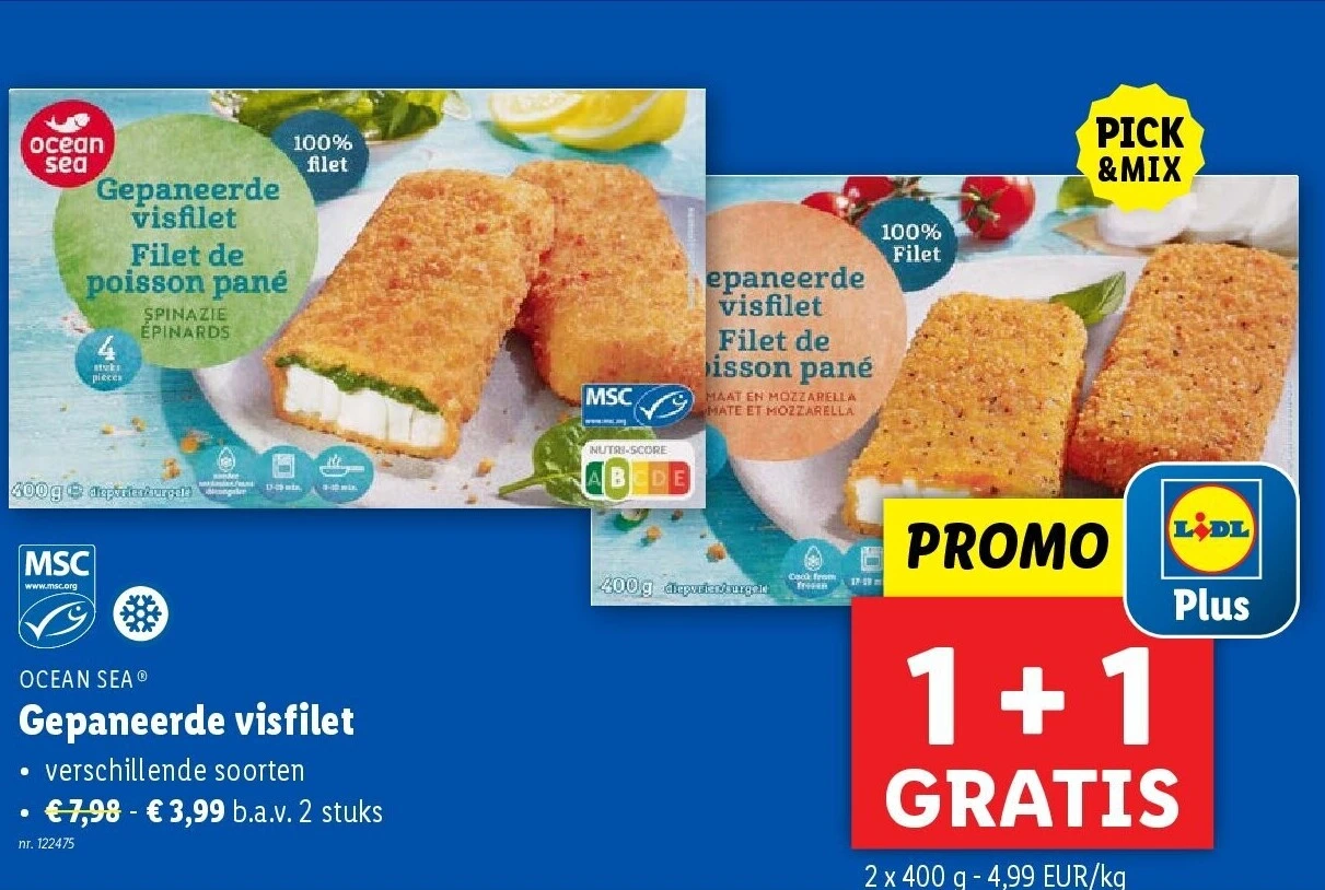 Gepaneerde visfilet