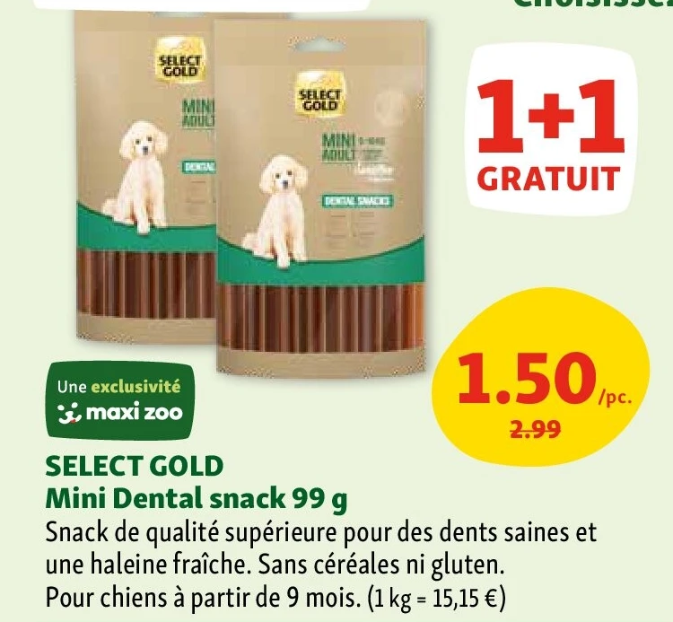 SELECT GOLD Mini Dental snack 99 g