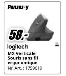 MX Verticale Souris sans fil ergonomique