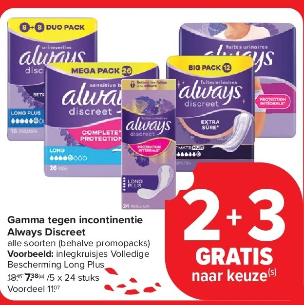 Gamma tegen incontinentie Always Discreet