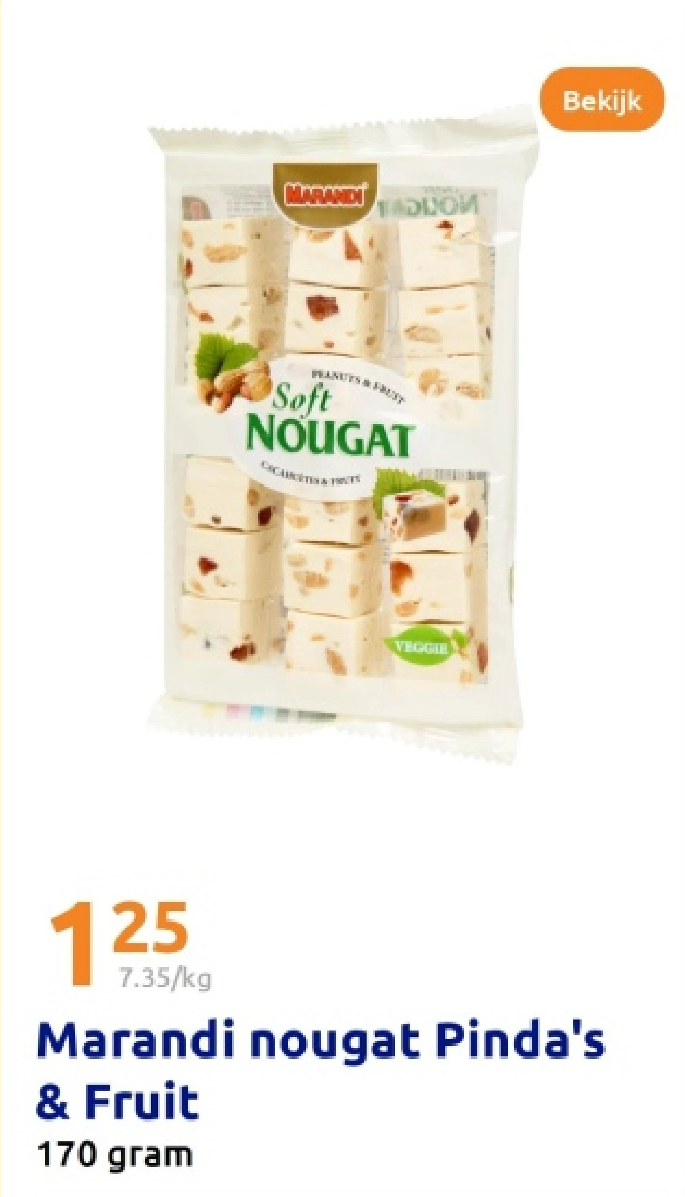 Marandi nougat Pinda's & Fruit