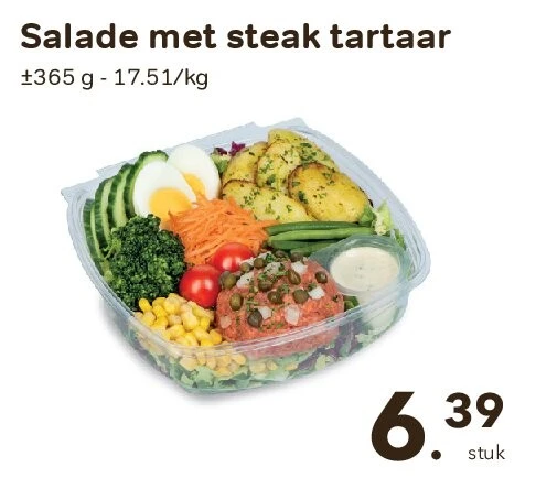 Salade met steak tartaar
