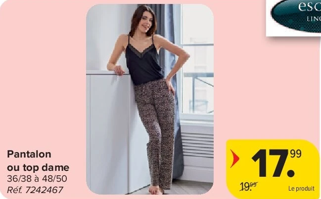 Pantalon ou top dame