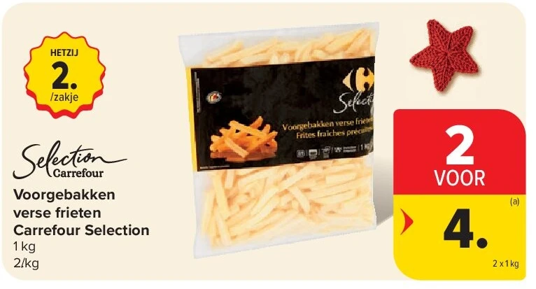 Voorgebakken verse frieten Carrefour Selection