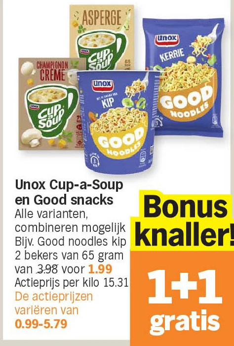 Unox Cup-a-Soup en Good snacks