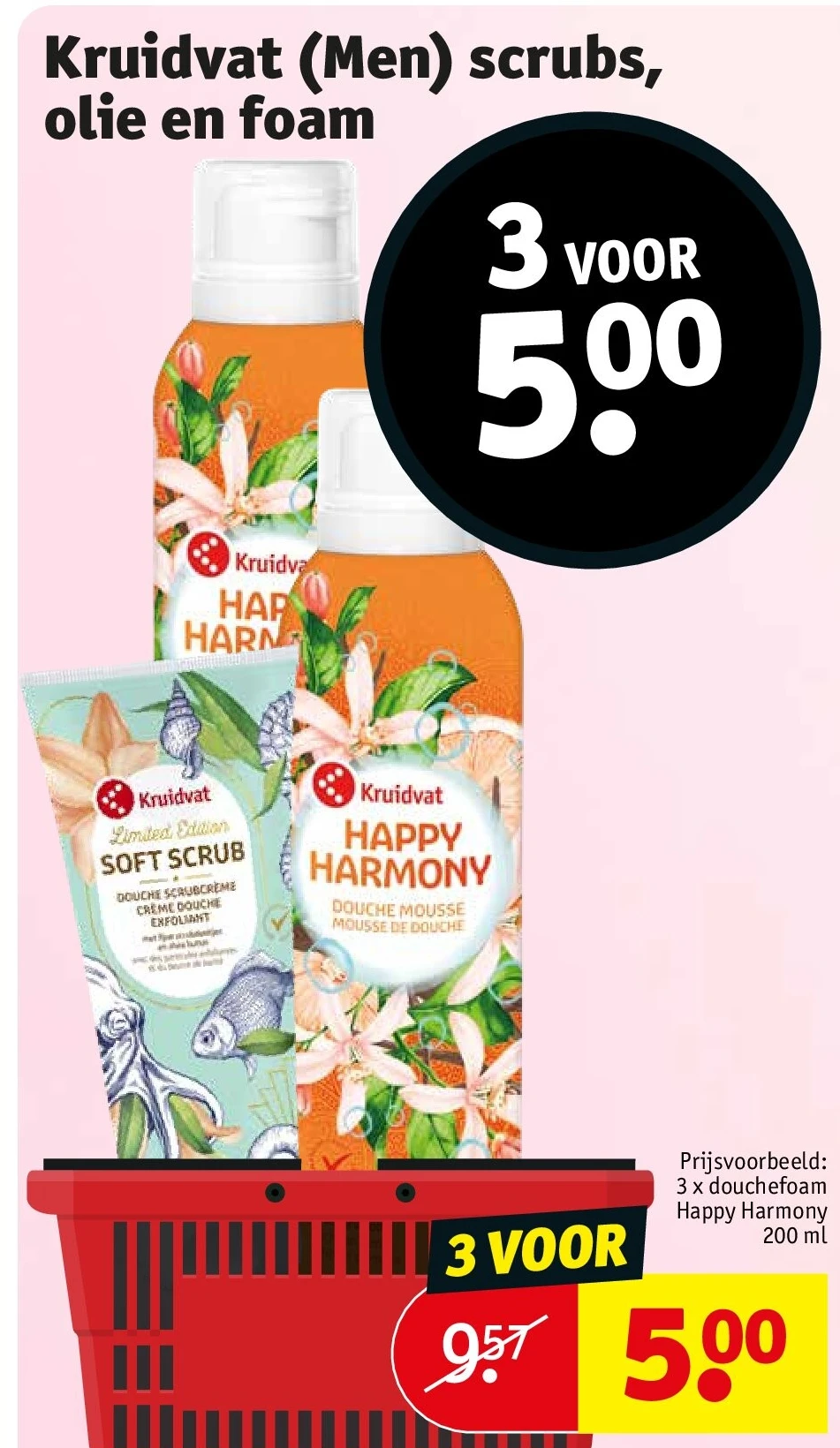 Kruidvat (Men) scrubs, olie en foam