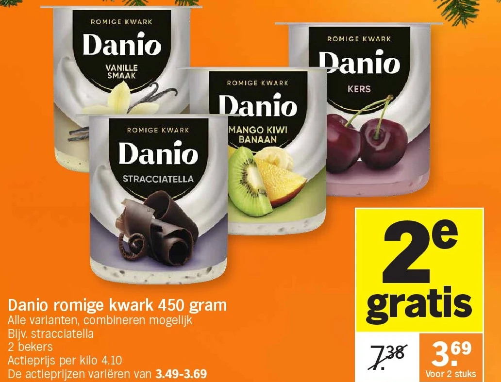 Danio romige kwark 450 gram