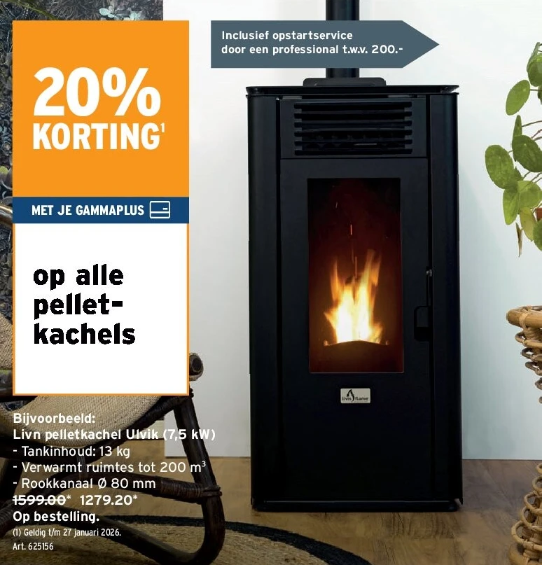 Livn pelletkachel Ulvik (7,5 kW)