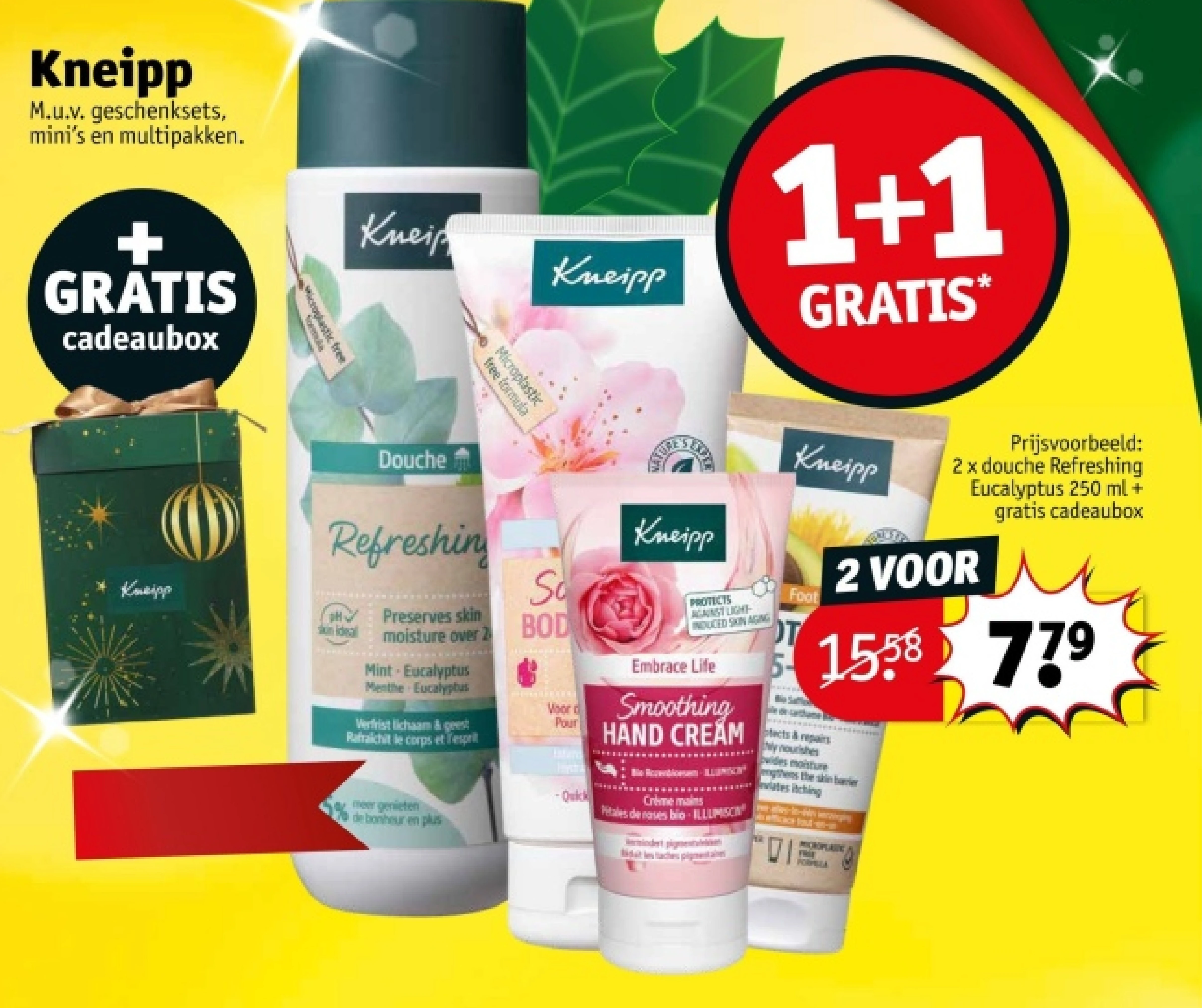 2 x douche Refreshing Eucalyptus 250 ml+ gratis cadeaubox