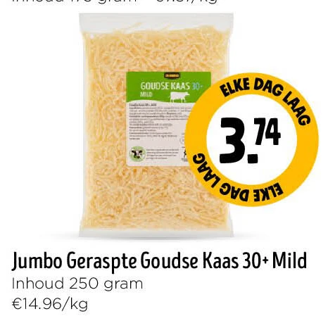 Jumbo Geraspte Goudse Kaas 30+ Mild