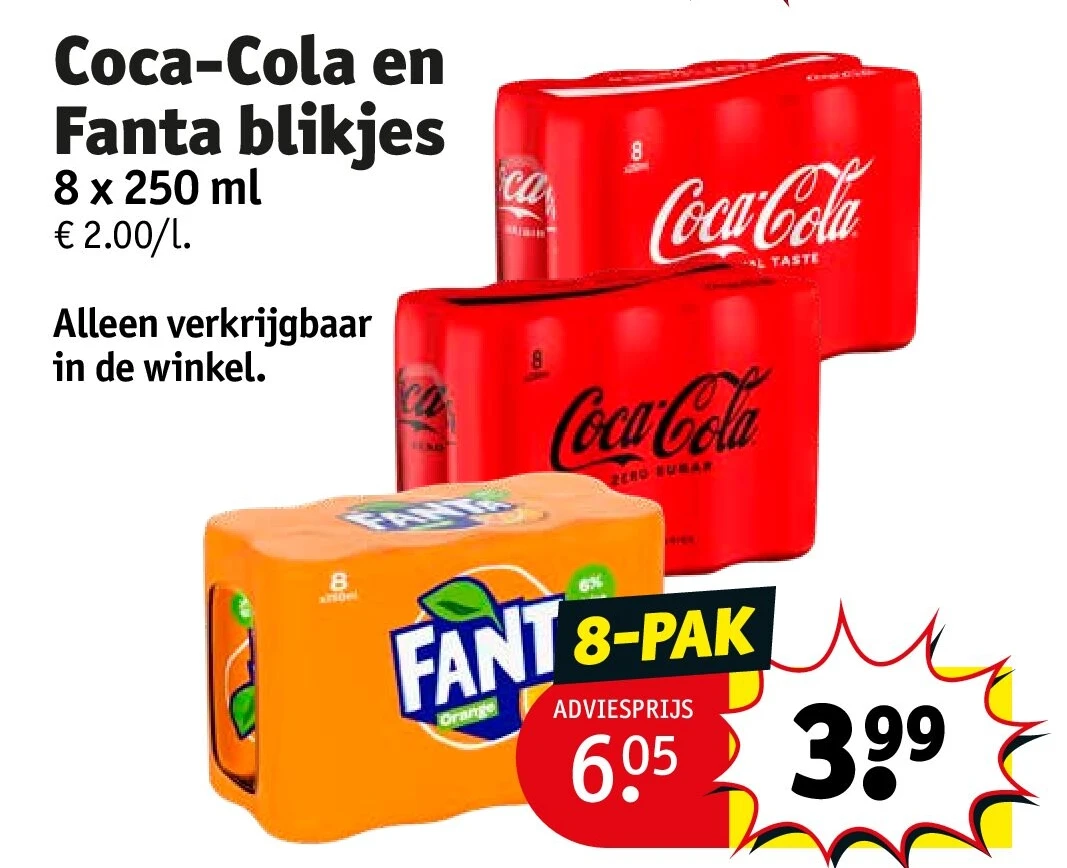 Coca-Cola en Fanta blikjes