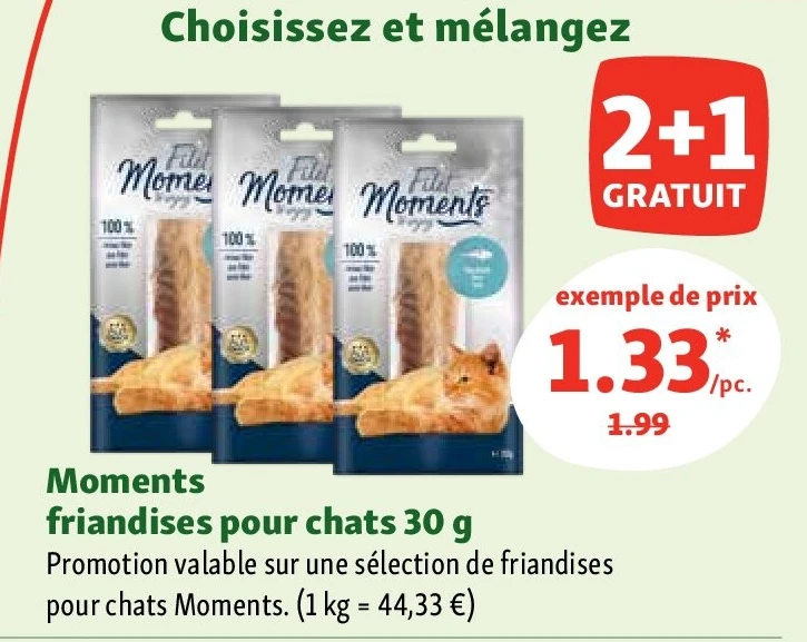 Moments friandises pour chats 30 g