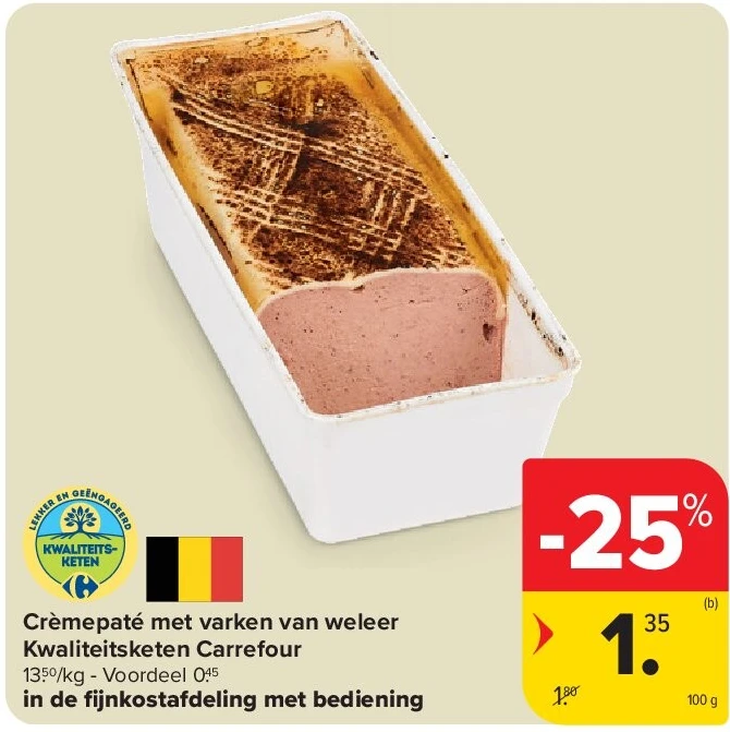 Crèmepaté met varken van weleer Kwaliteitsketen Carrefour