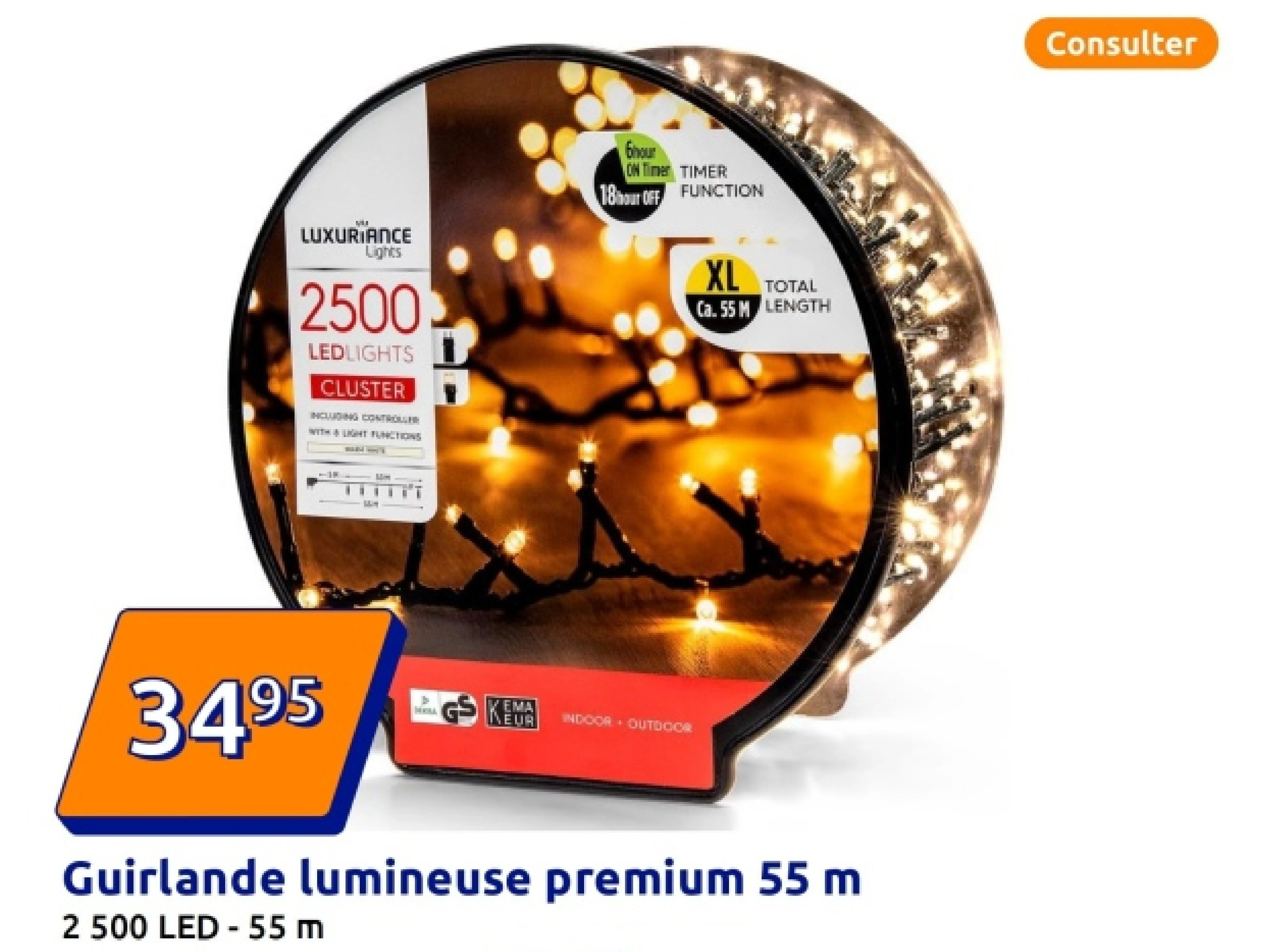 Guirlande lumineuse premium 55 m