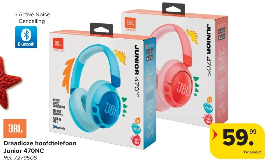 JBL Draadloze hoofdtelefoon Junior 470NC