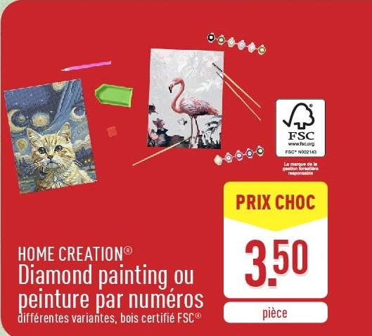 Diamond painting ou peinture par numéros