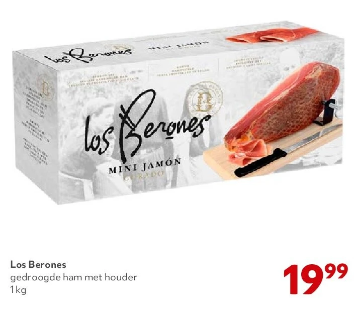 Los Berones gedroogde ham met houder 1 kg