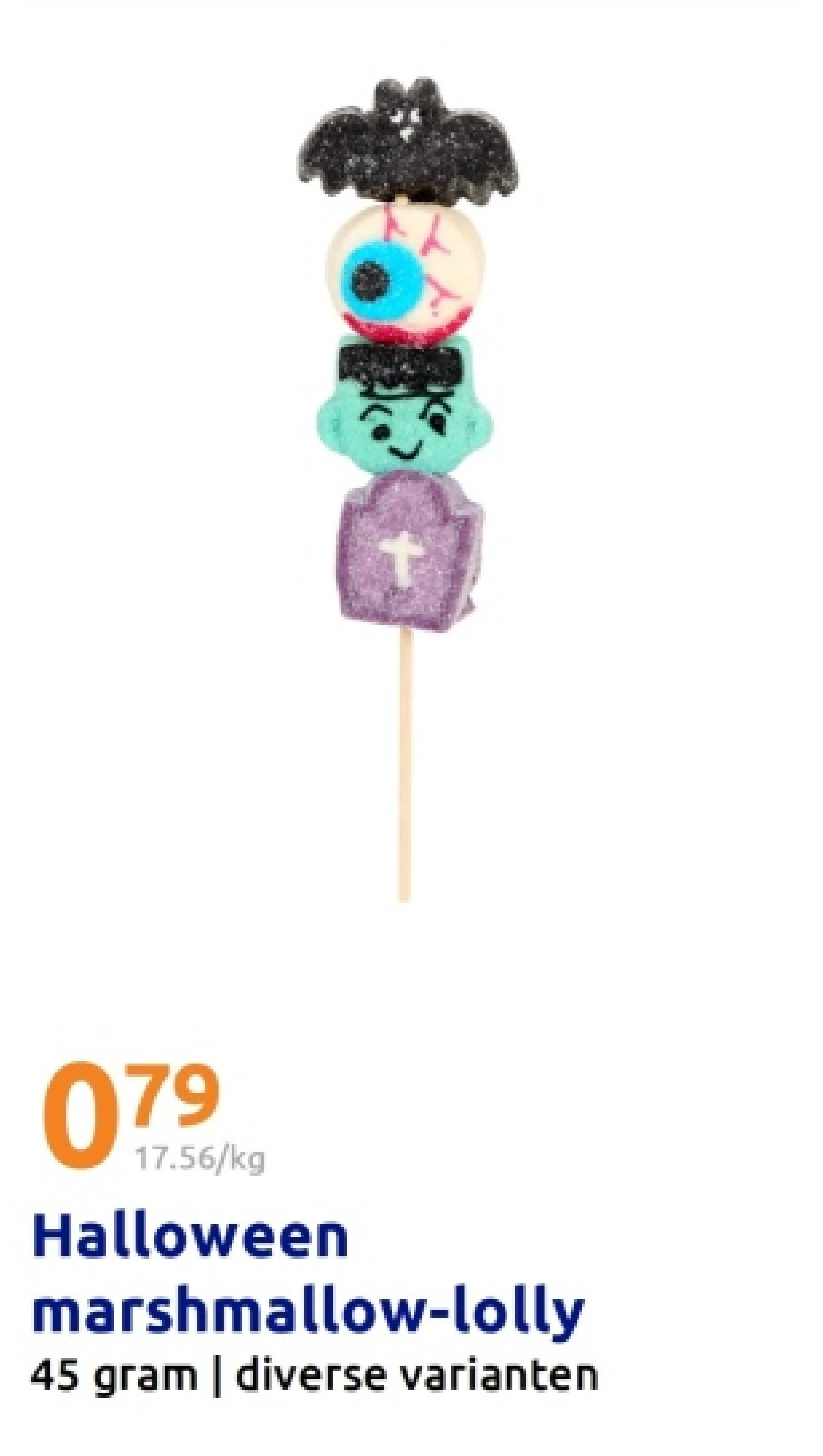 Halloween marshmallow-lolly