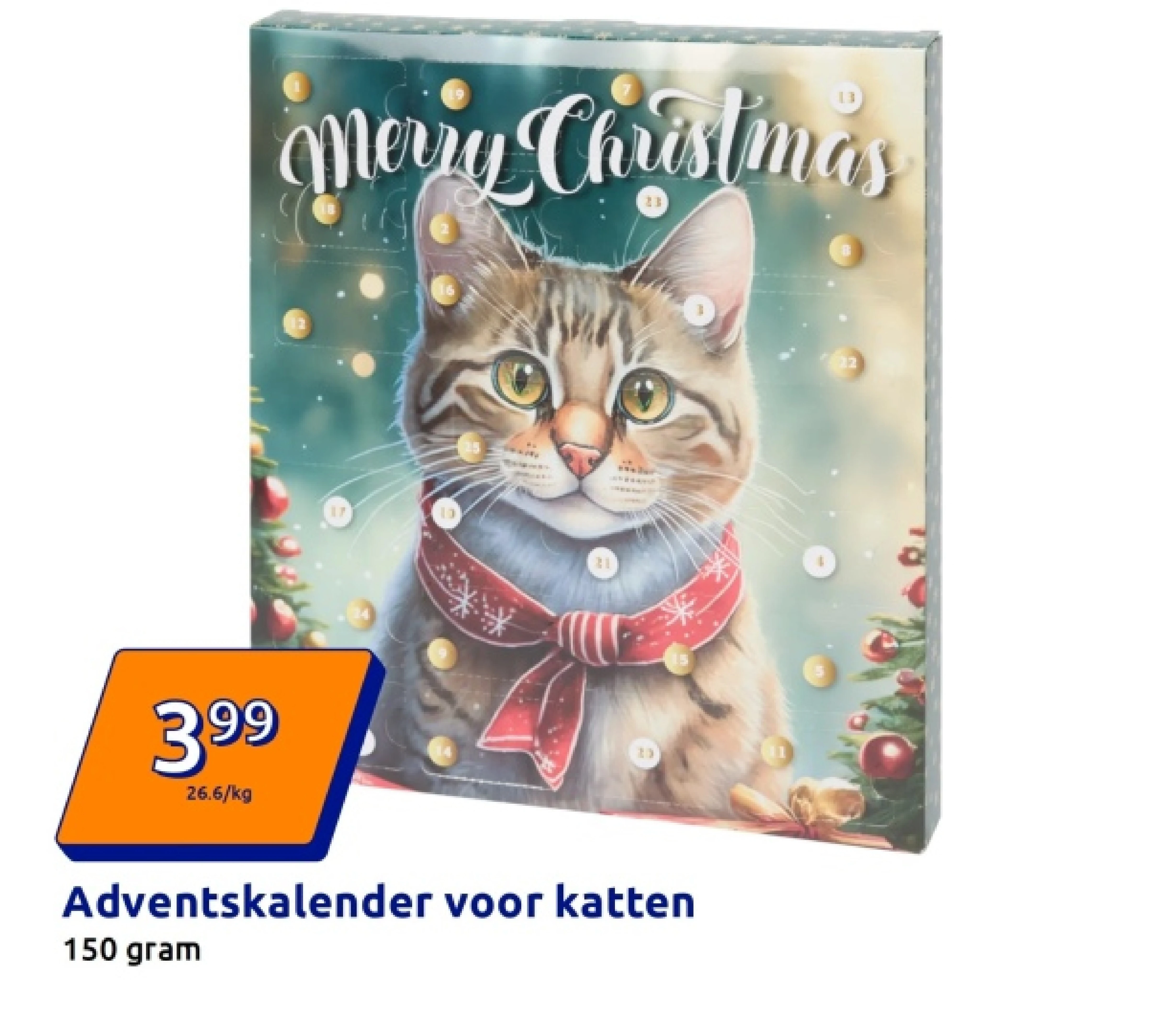 Adventskalender voor katten 150 gram