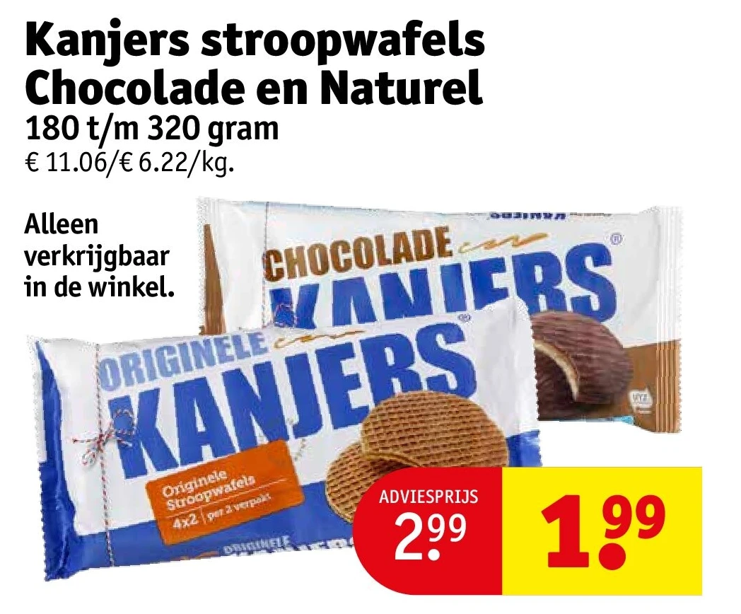 Kanjers stroopwafels Chocolade en Naturel
