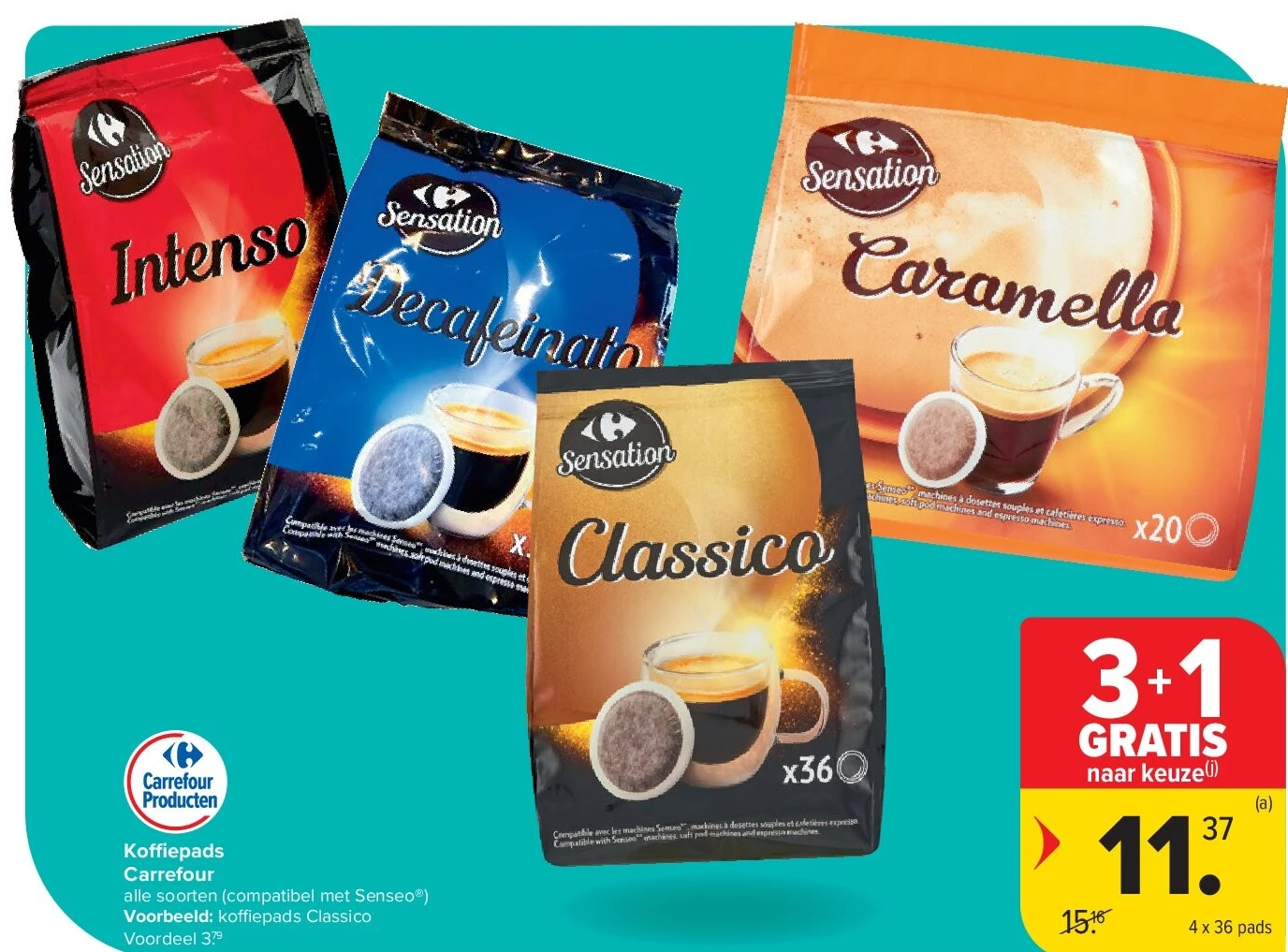 Koffiepads Carrefour