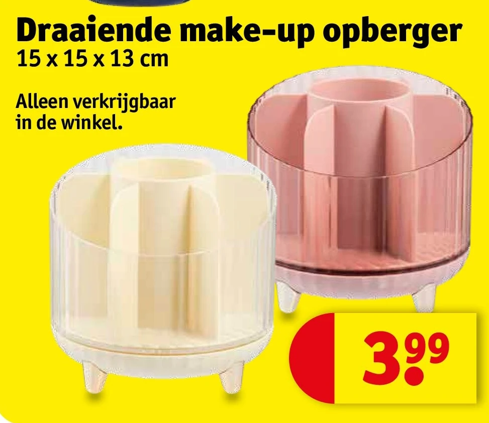 Draaiende make-up opberger