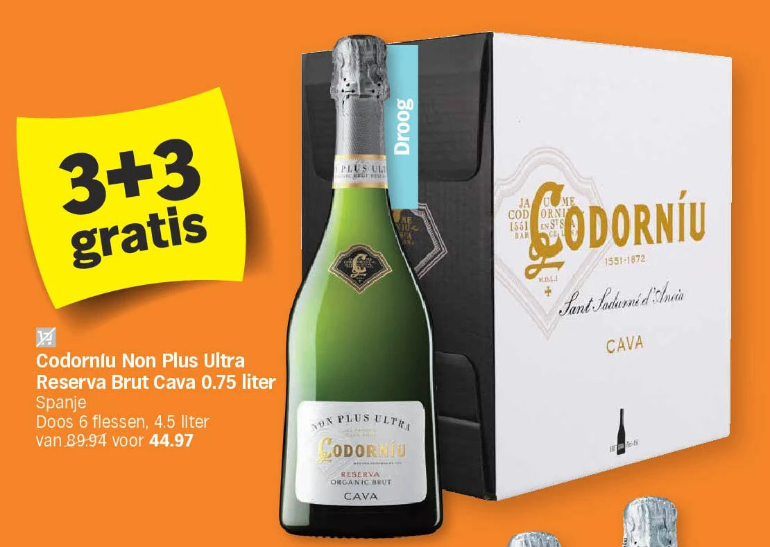 Codorníu Non Plus Ultra Reserva Brut Cava 0.75 liter