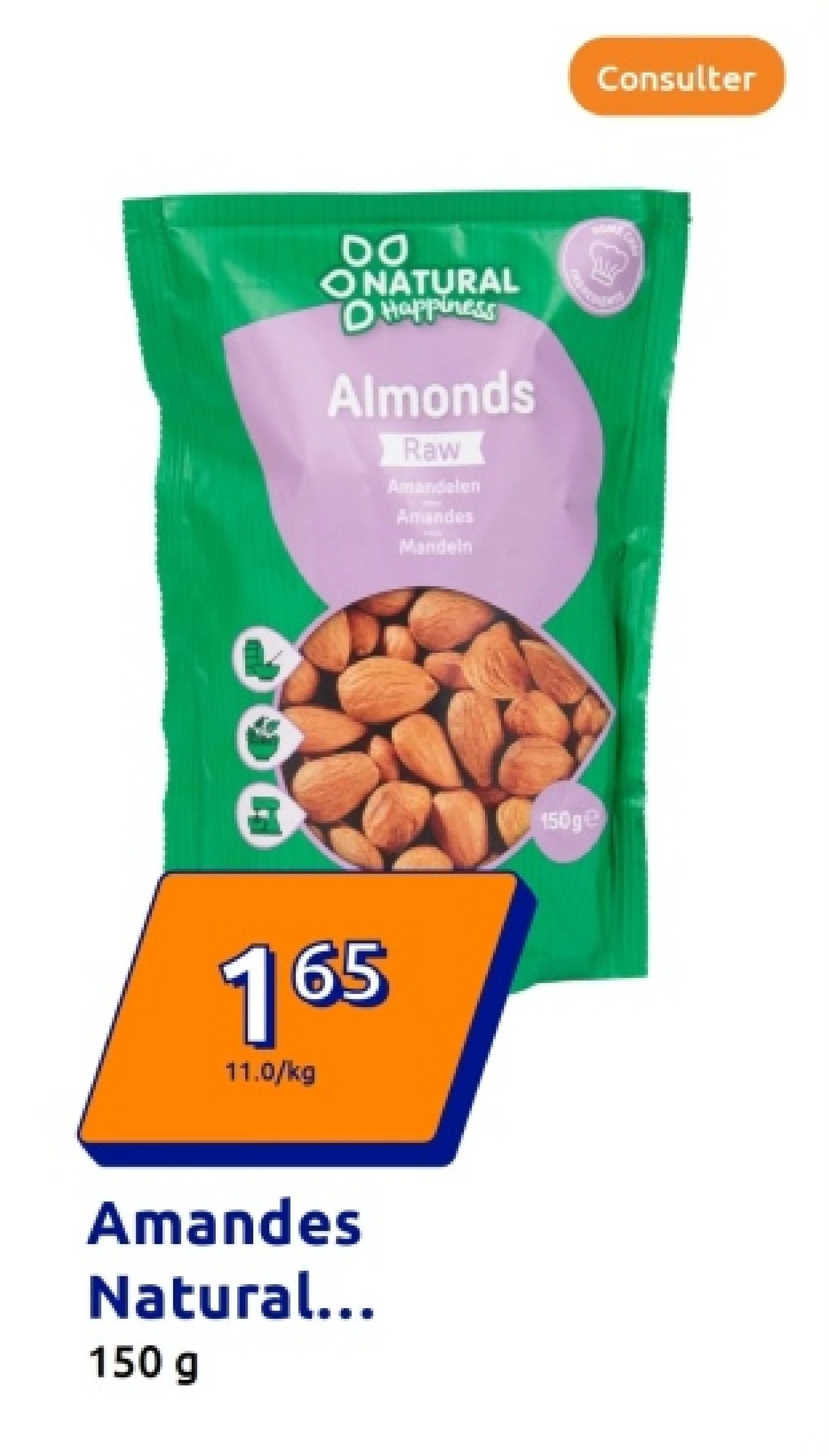 Amandes Natural Happiness Raw