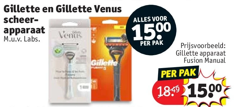 Gillette en Gillette Venus scheerapparaat
