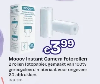 Mooov Instant Camera fotorollen