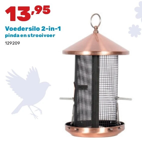 Voedersilo 2-in-1 pinda en strooivoer