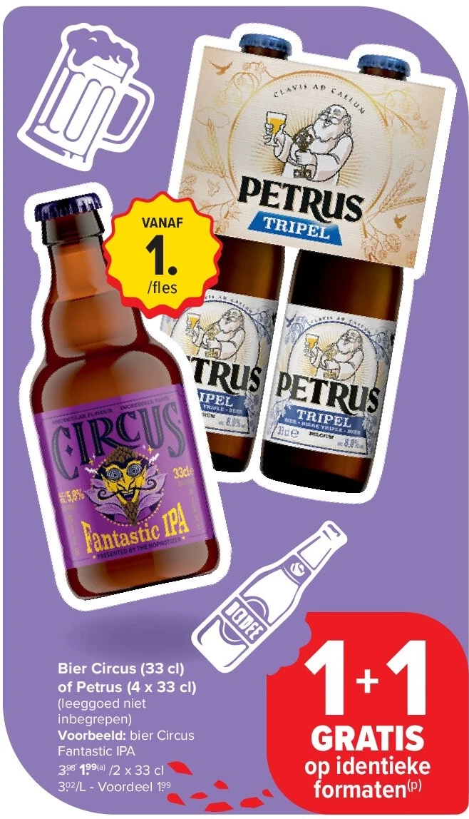 Bier Circus (33 cl) of Petrus (4 x 33 cl)