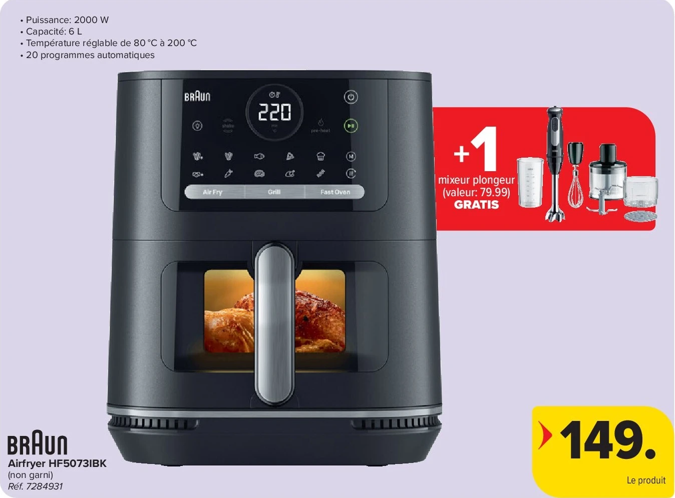 BRAUN Airfryer HF5073IBK