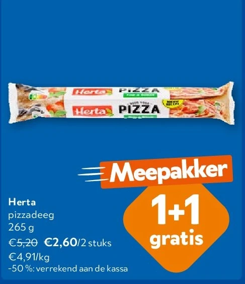 Herta pizzadeeg 265 g