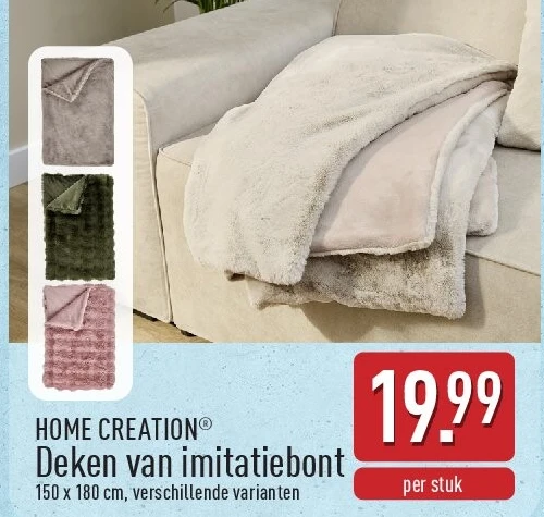 Deken van imitatiebont