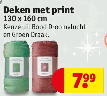 Deken met print