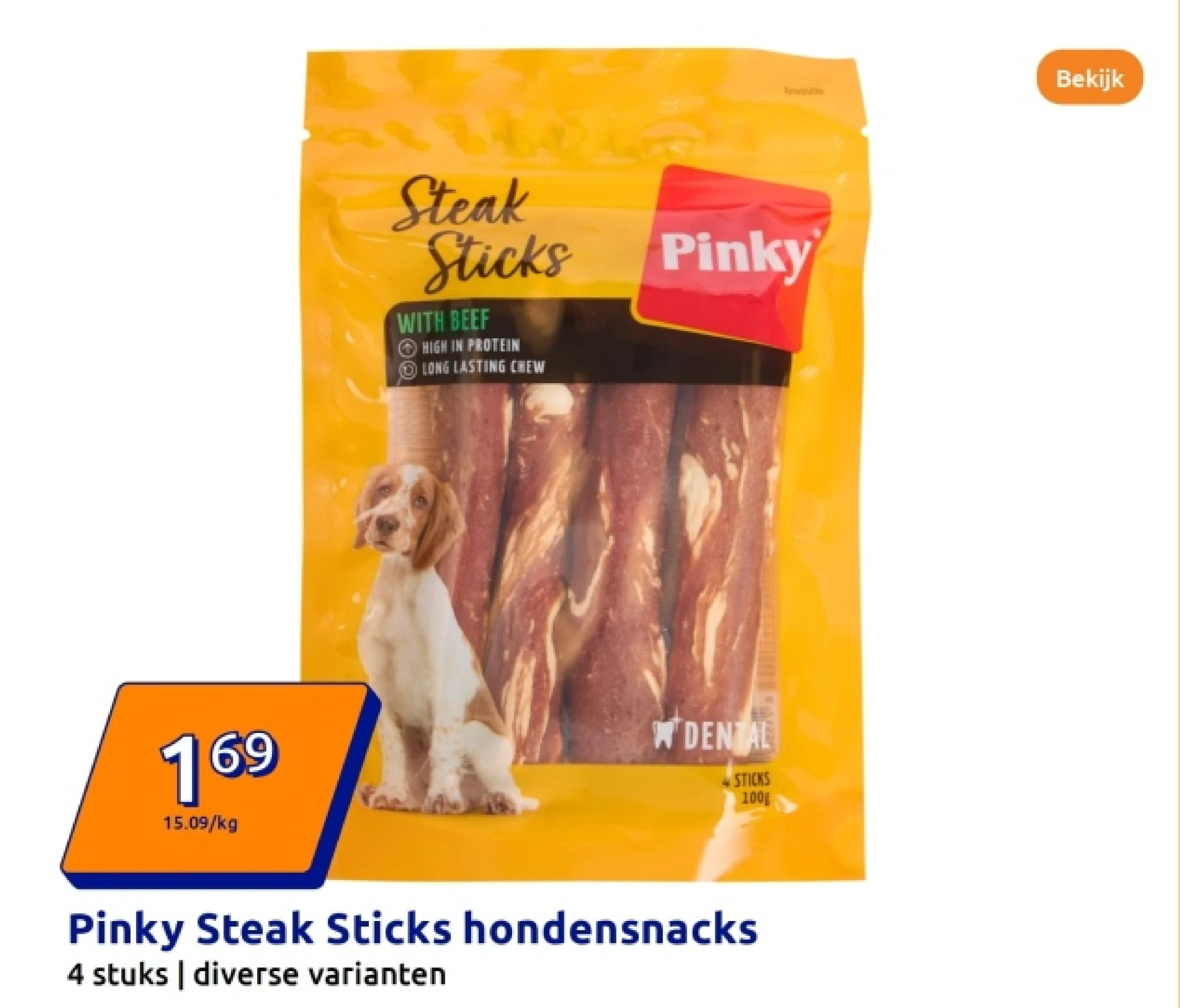 Pinky Steak Sticks hondensnacks