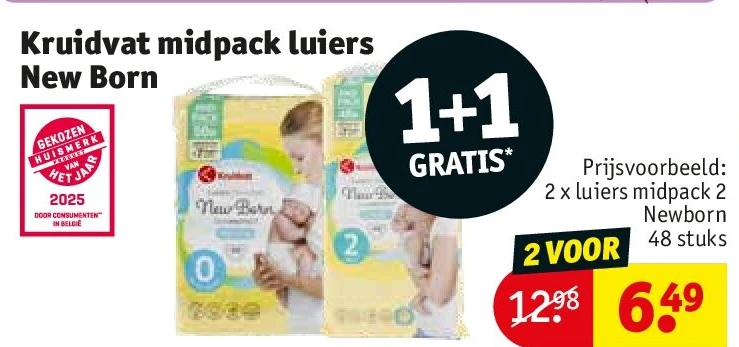 Kruidvat midpack luiers New Born