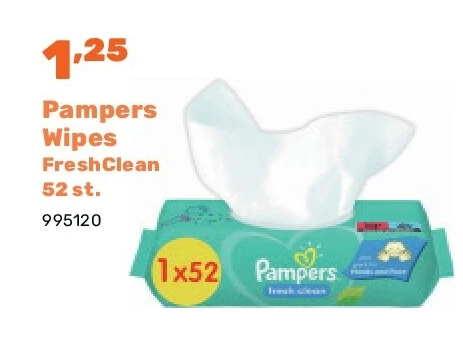 Pampers Wipes FreshClean 52 st.