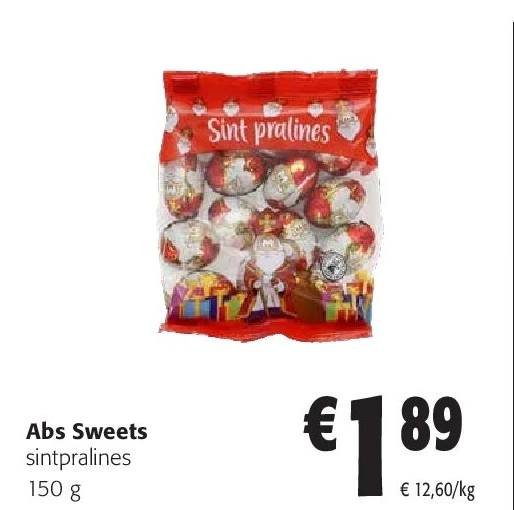 Abs Sweets sintpralines 150 g