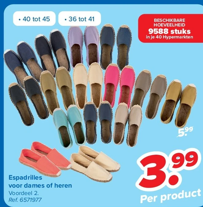 Espadrilles voor dames of heren