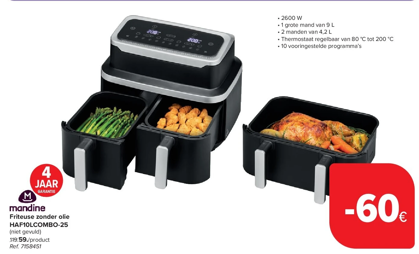 Friteuse zonder olie HAF10LCOMBO-25