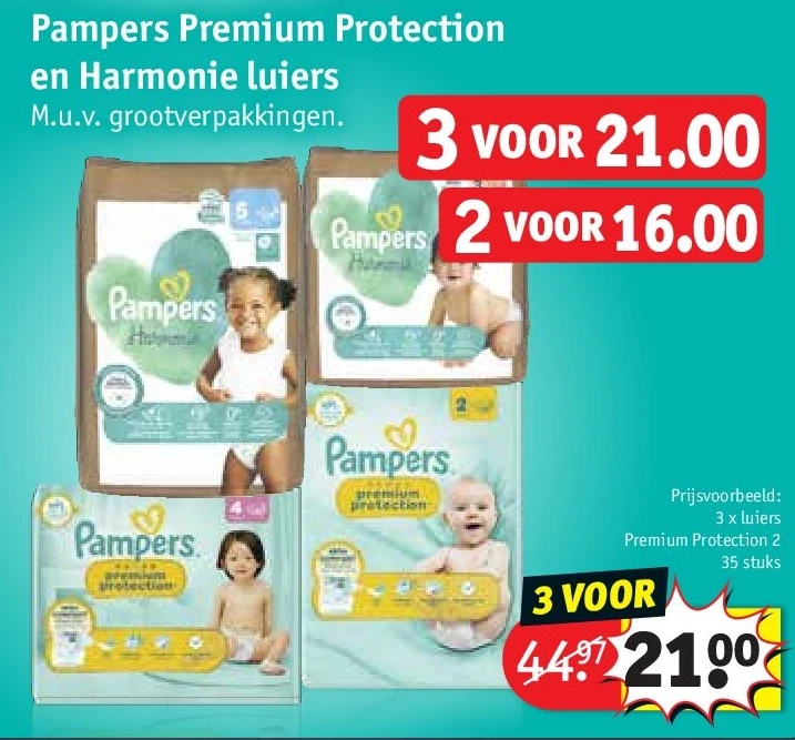 Pampers Premium Protection en Harmonie luiers