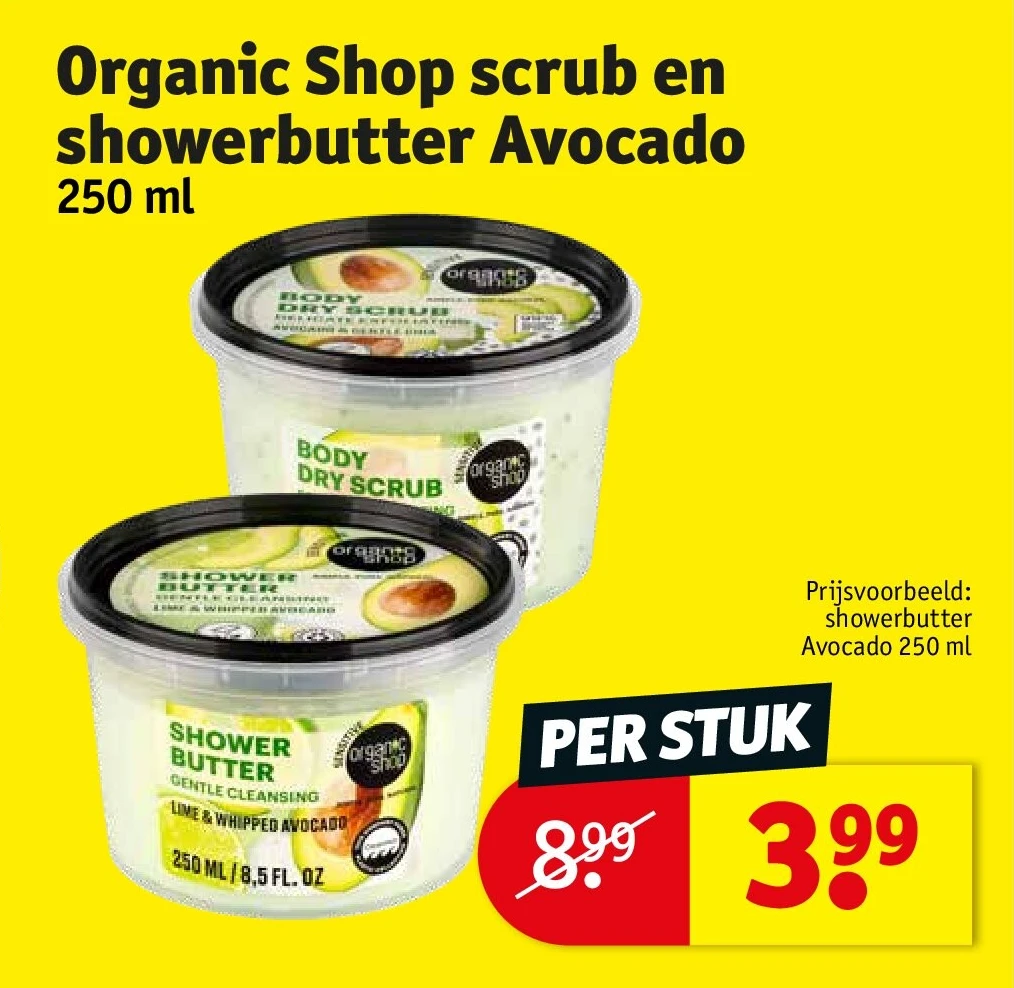Organic Shop scrub en showerbutter Avocado