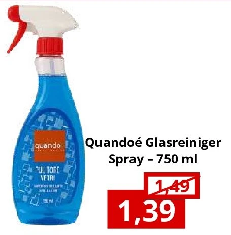 Quandoé Glasreiniger Spray – 750 ml