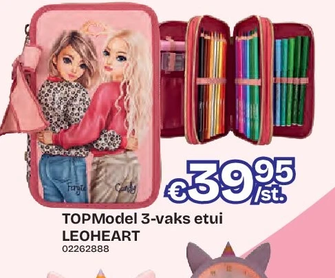 TOPModel 3-vaks etui LEOHEART