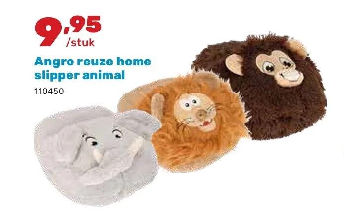Angro reuze home slipper animal