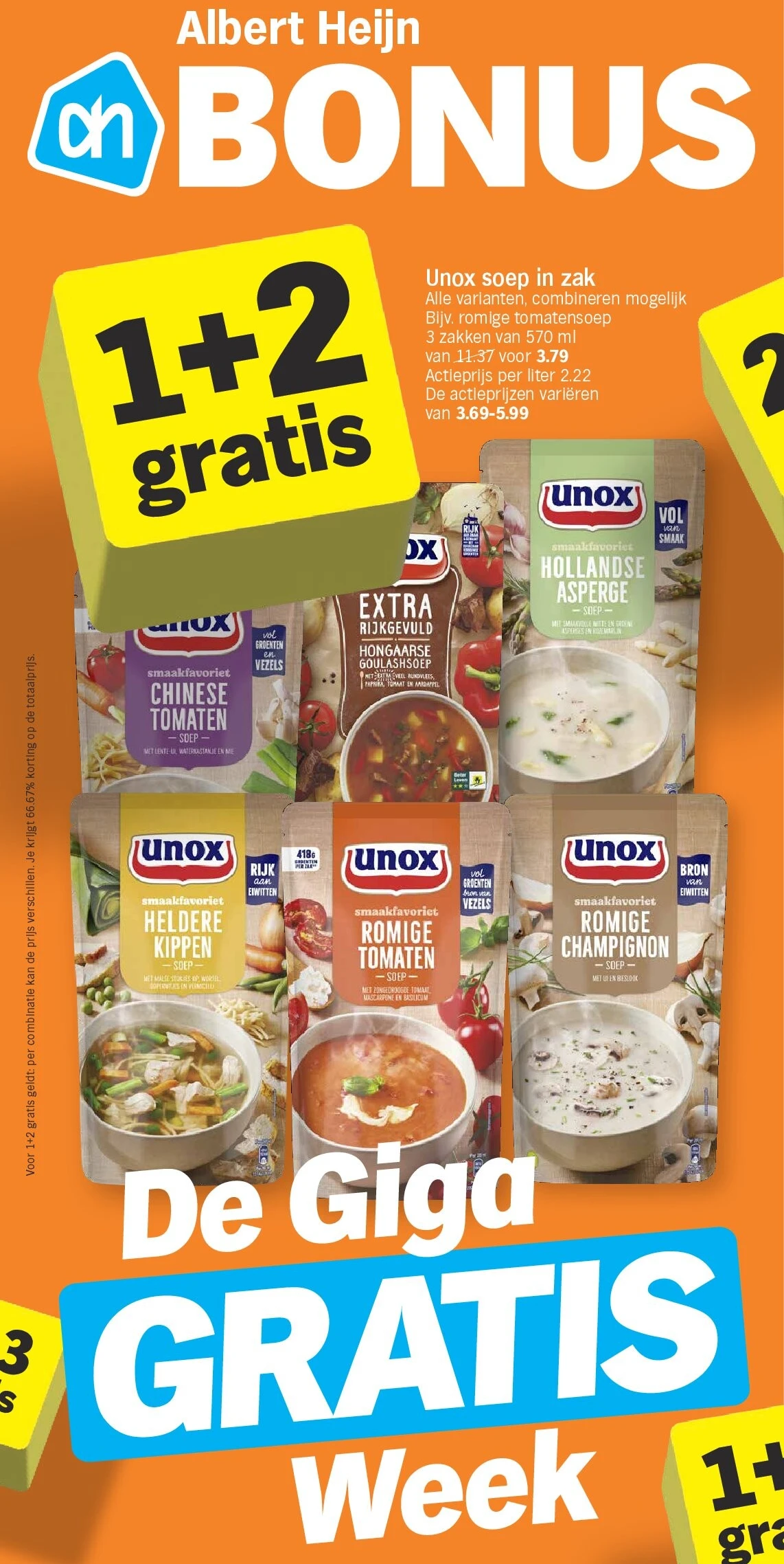 Unox soep in zak